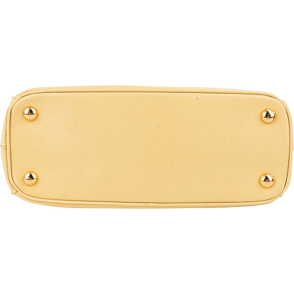 Prada Yellow Saffiano Leather Small Galleria Handbag