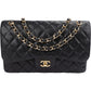 Chanel Quilted Caviar Leather Gold Jumbo Double Flap Crossbody Bag