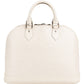 Louis Vuitton White Epi Leather Alma PM Handbag