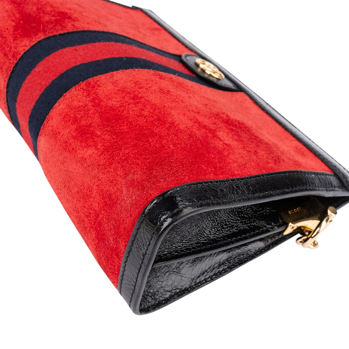 Gucci Suede Patent Leather Ophidia Shoulder Crossbody Bag