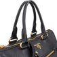 Prada Black Grained Vitello Daino Leather City Handbag