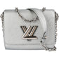 Louis Vuitton Silver Metallic Epi Leather Twist PM Crossbody Bag