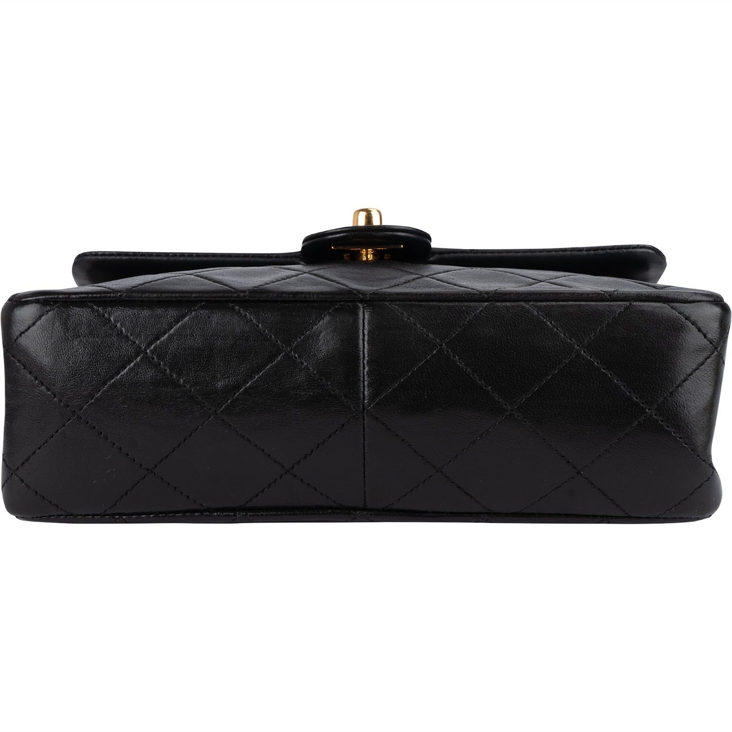 Chanel Quilted Lambskin 24K Gold Single Flap Crossbody Bag