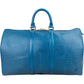 Louis Vuitton Blue Epi Leather Keepall 45 Travel Bag