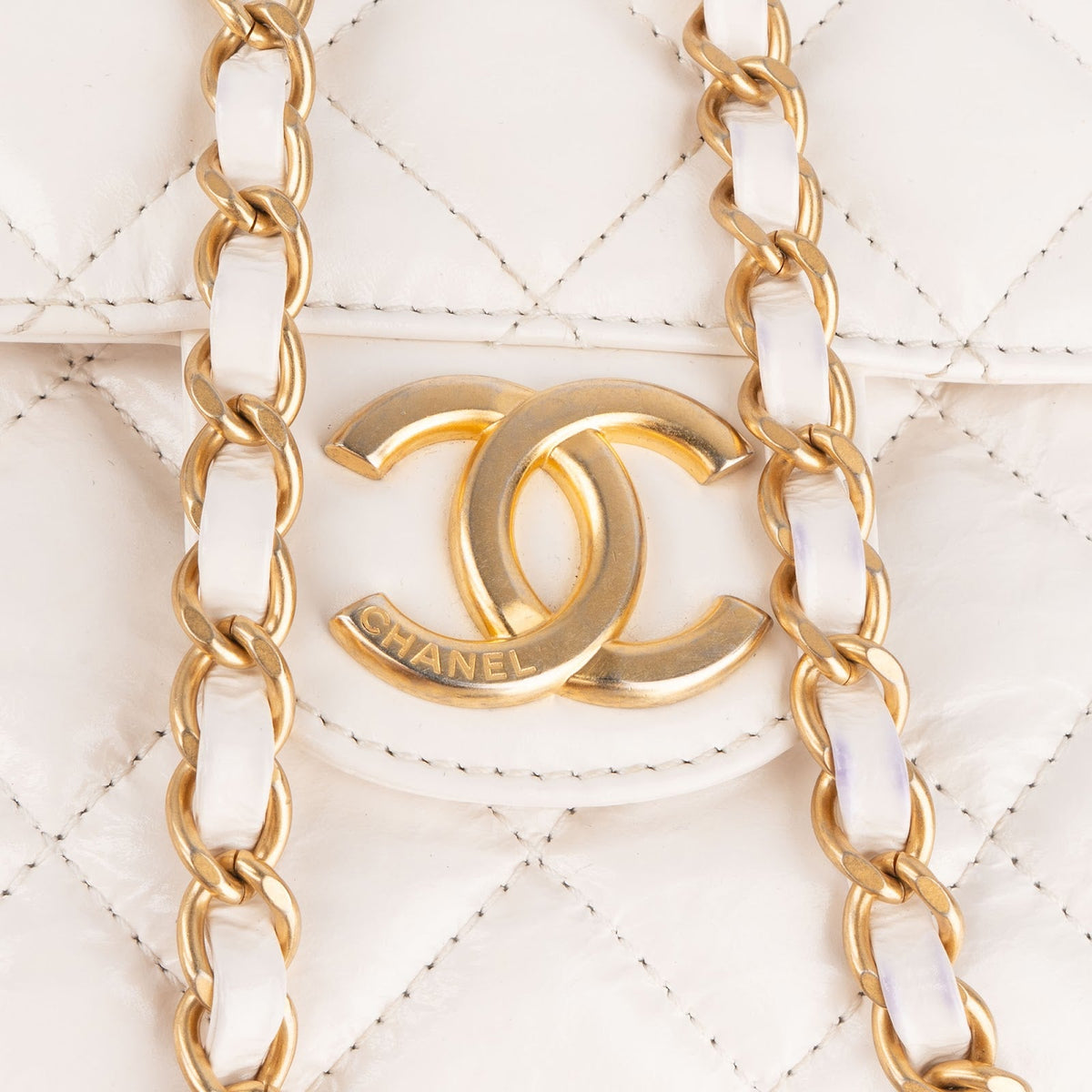 Chanel Quilted Leather Small Wavy CC Crossbody Bag