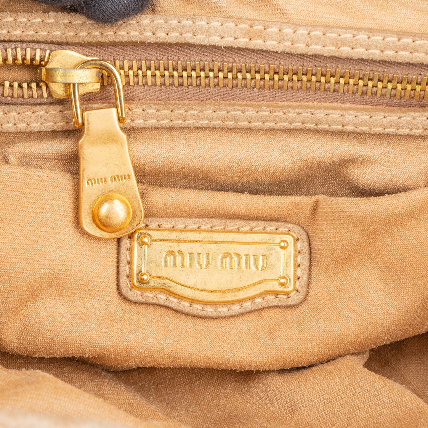 Miu Miu Quilted Fabric City Handbag