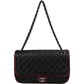Chanel Quilted Lambskin Bicolor Jumbo Single Flap Shoulder Bag