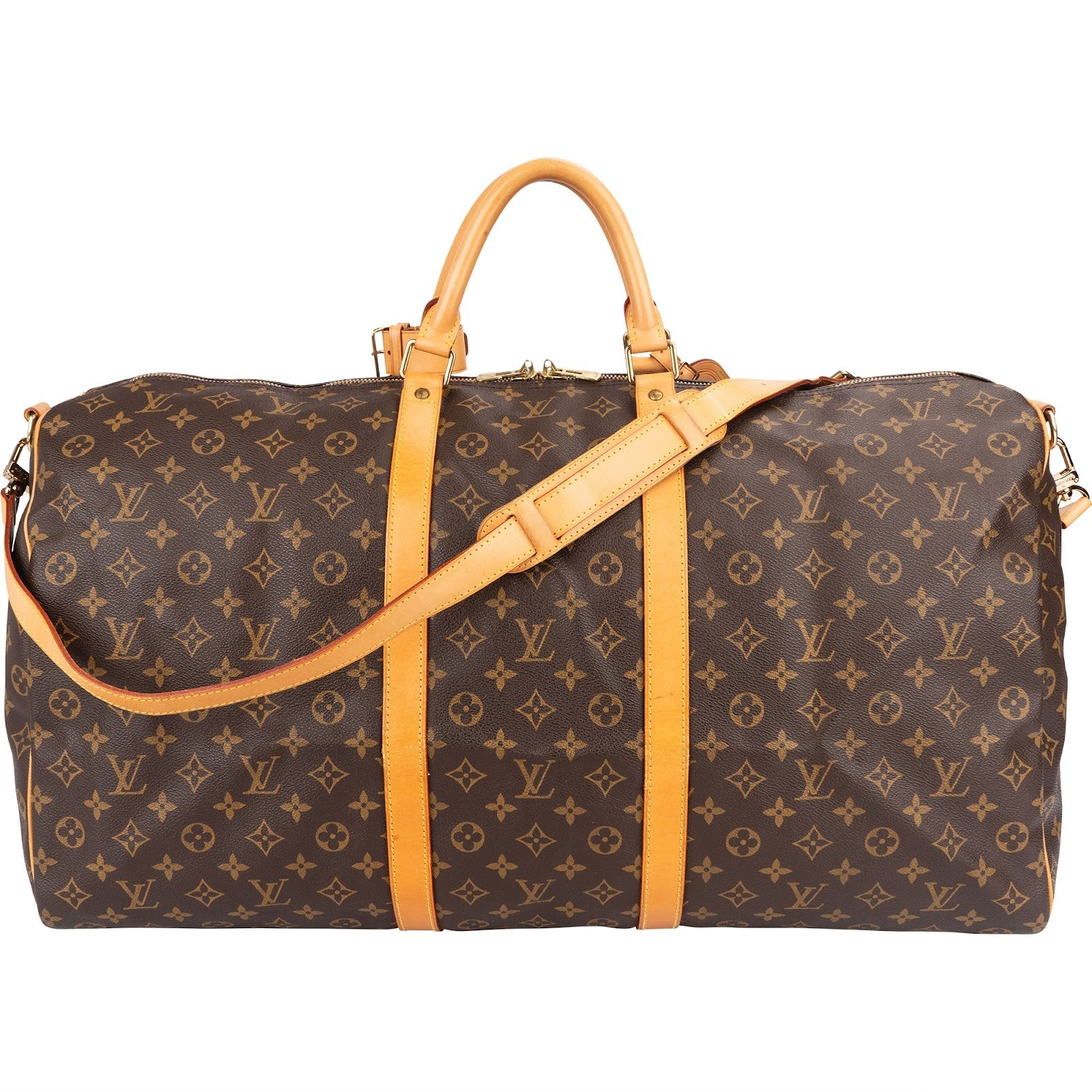 Louis Vuitton Monogram Canvas Keepall 60 Bandoulière Travel Bag