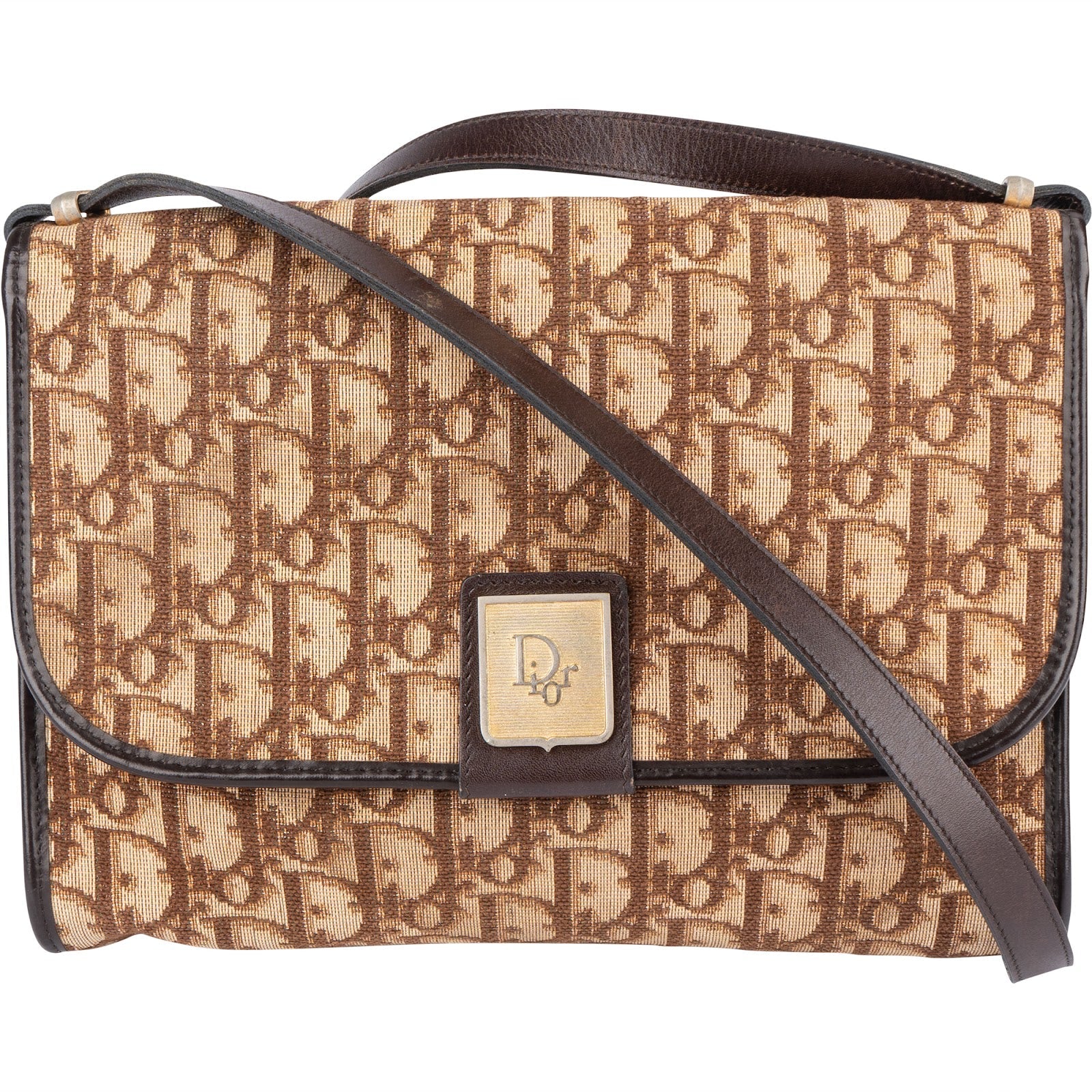 Christian Dior Trotter Monogram Single Flap Crossbody Bag