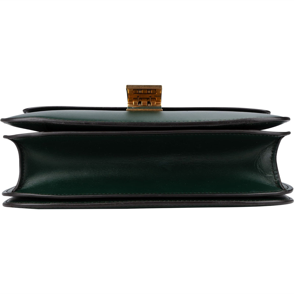 Celine Classic Dark Green Boxcalf Leather Medium Box Crossbody Bag