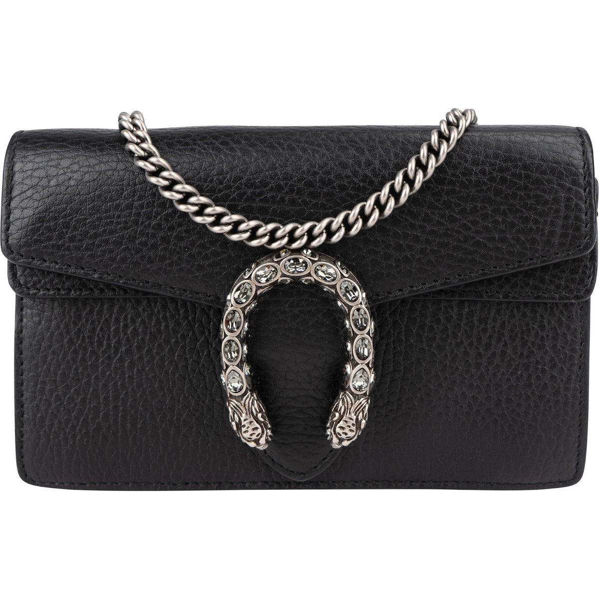 Gucci Grained Leather Dionysus Super Mini Crossbody Bag