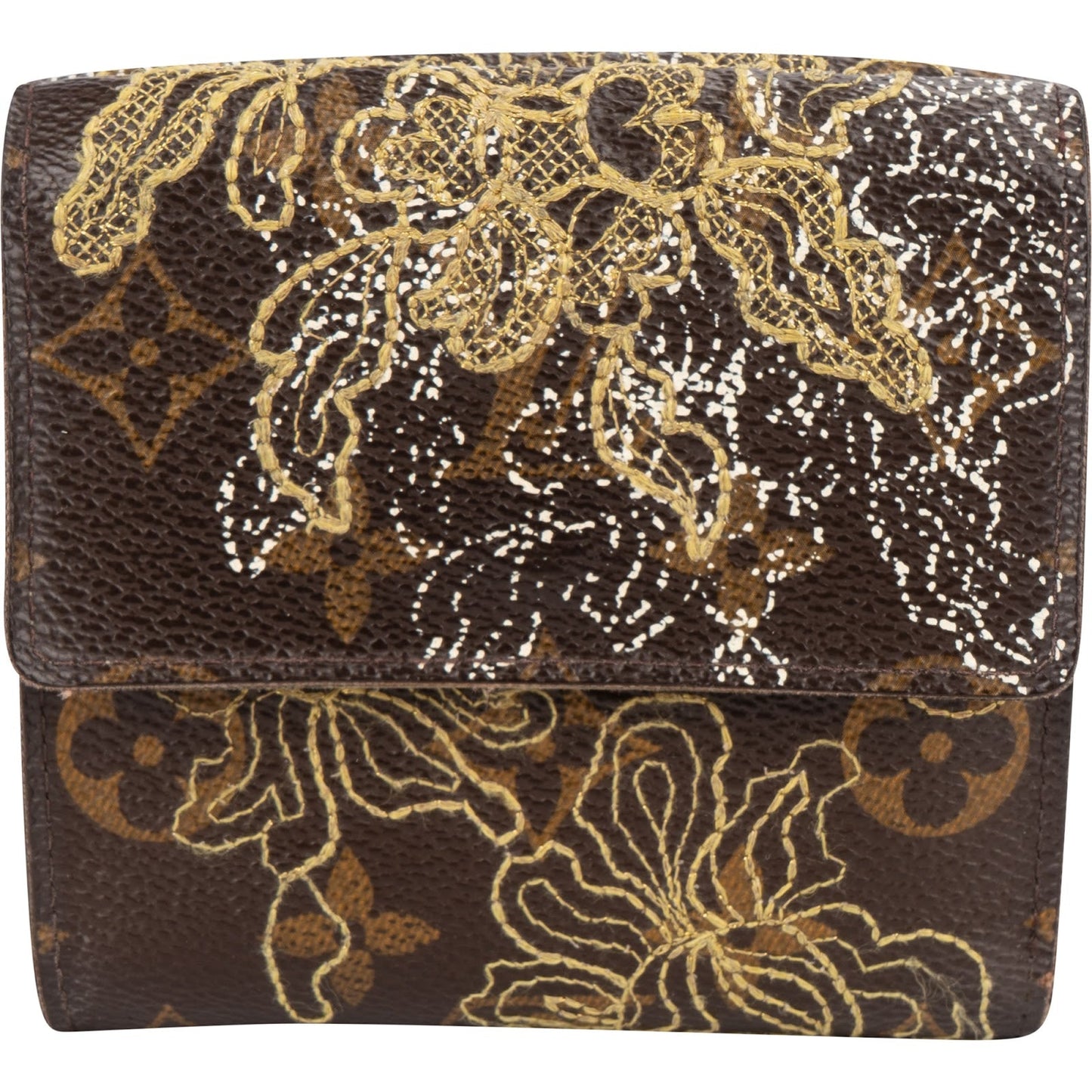 Louis Vuitton Canvas Monogram Stitched Dentelle Ludlow Elise Wallet