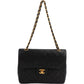 Chanel Quilted Lambskin Medium 24K Gold Double Flap Shoulder Bag