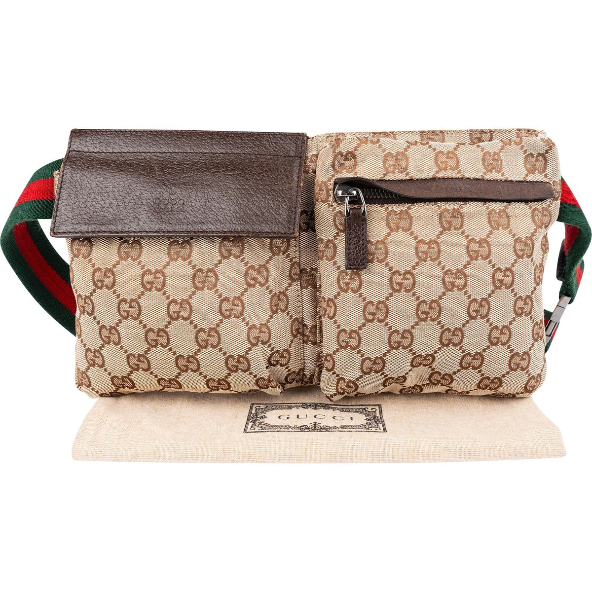 Gucci Monogram GG Canvas Belt Crossbody Bag