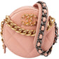 Chanel 19 Quilted Lambskin Round Crossbody Bag