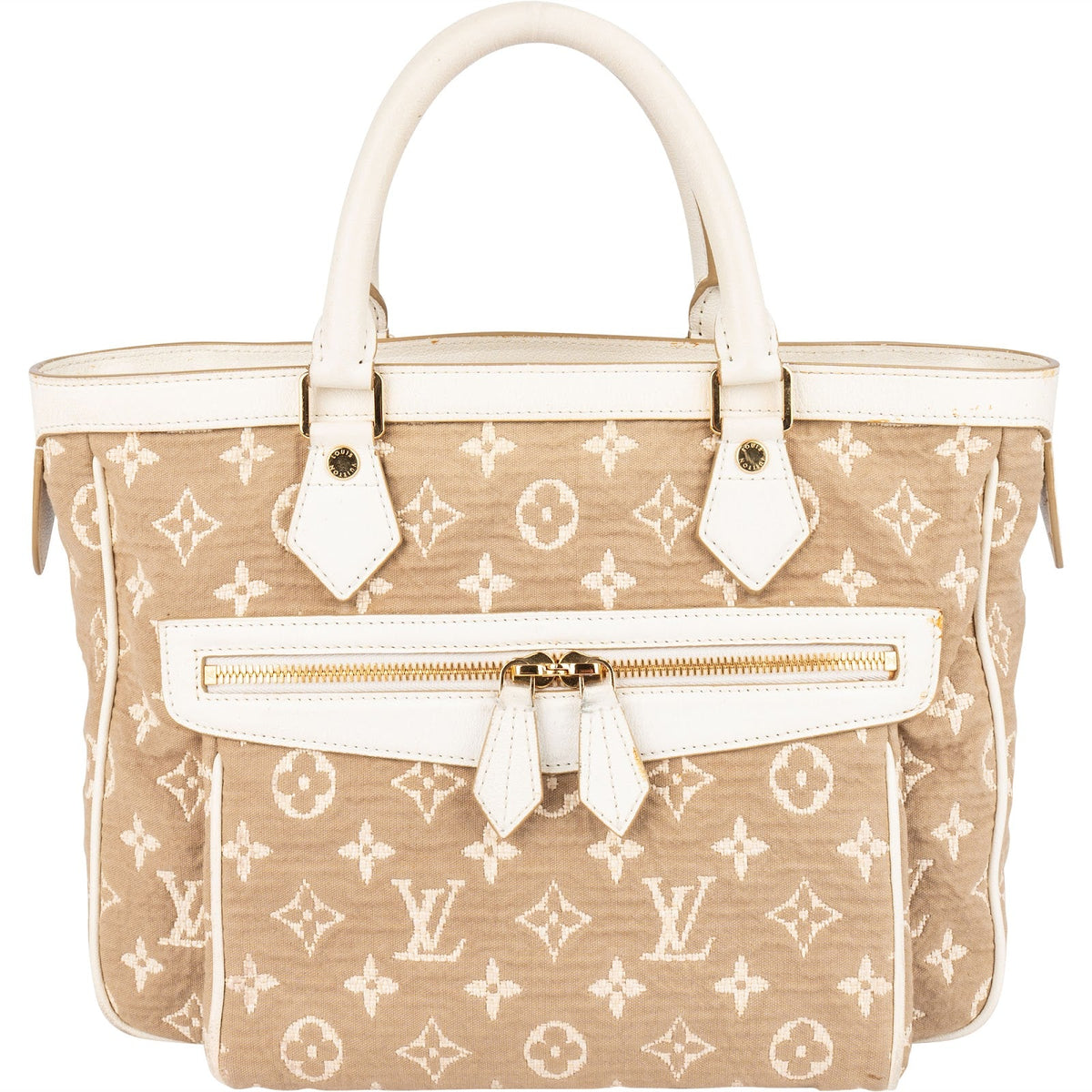 Louis Vuitton Cabas Sabbia MM aus Monogram Denim – Vorderansicht