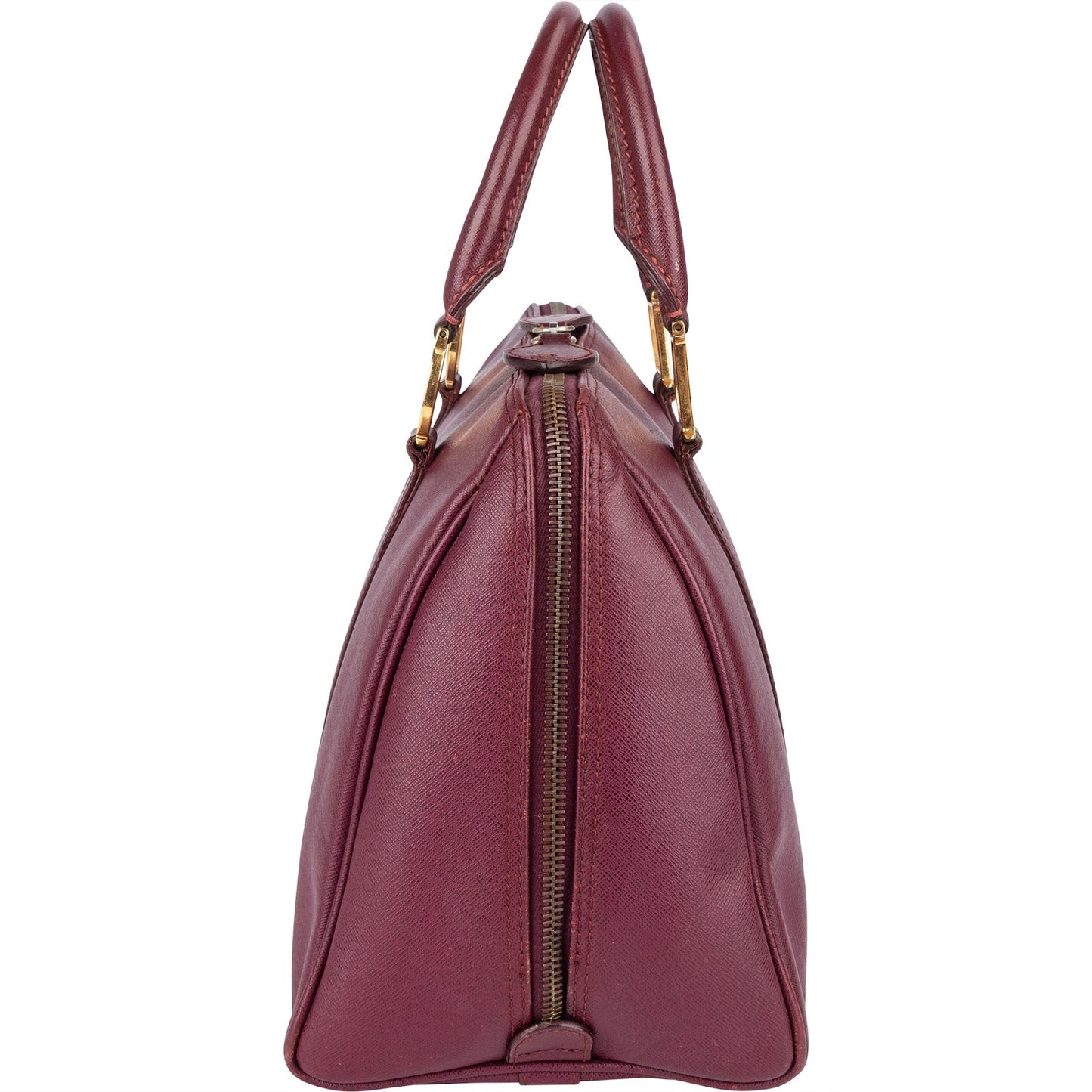Christian Dior Textured Saffiano Leather Vintage Boston Handbag