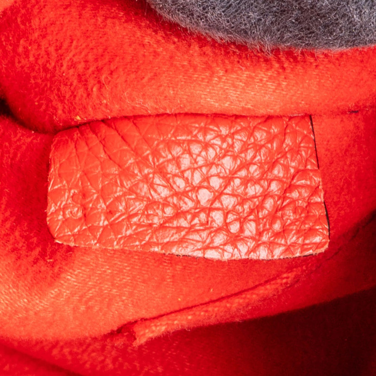 Céline Red Grained Calfskin Nano Luggage Handbag