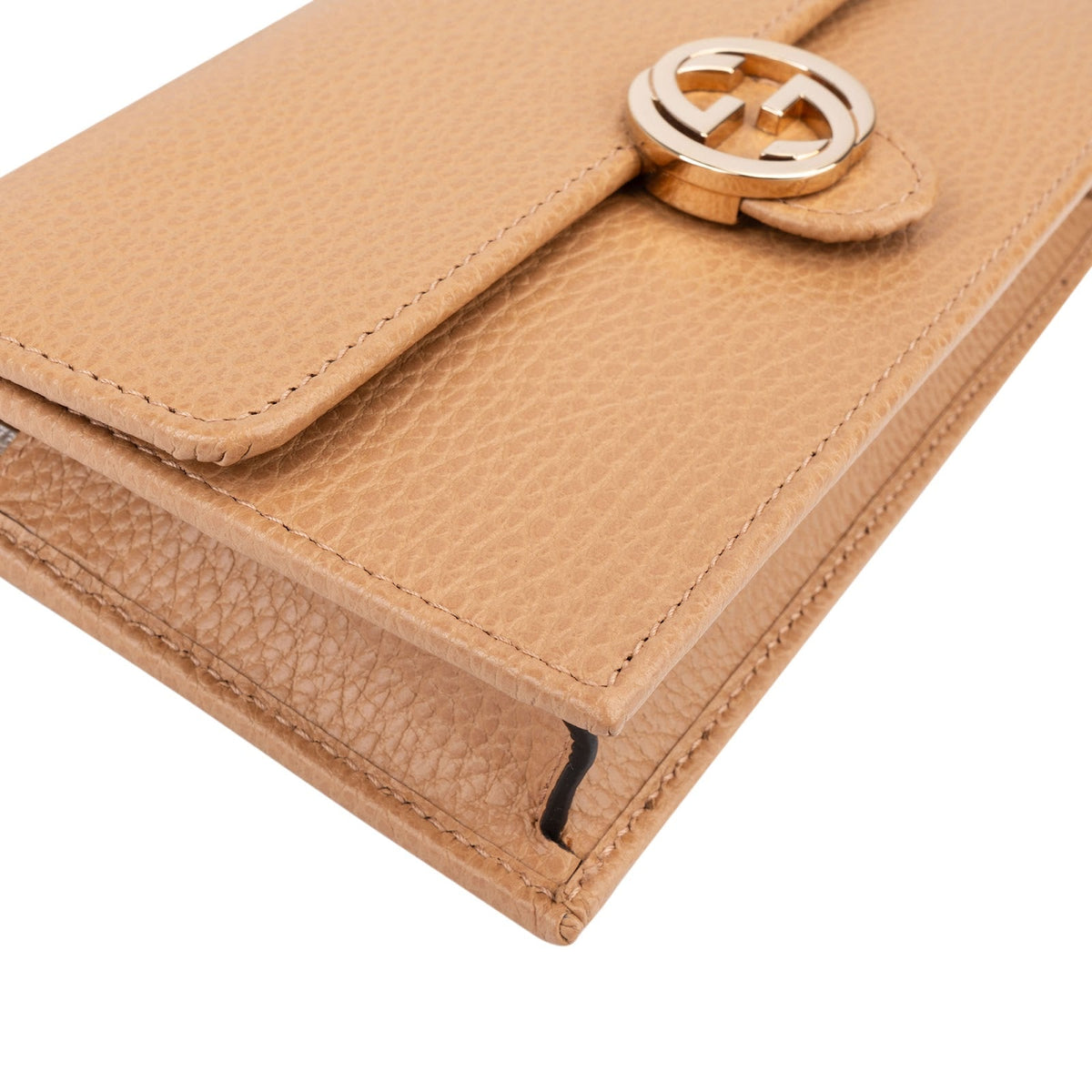 Gucci Interlocking GG Wallet On Chain aus genarbtem Kalbsleder – Ansicht 7