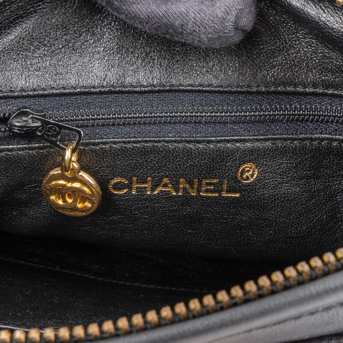 Chanel Quilted Lambskin Chevron Tassel Camera Crossbody Bag