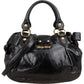 Miu Miu Vitello Shine Leather Bow Bauletto Handbag
