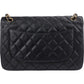 Chanel Quilted Caviar Leather Palladium Jumbo Double Flap Crossbody Bag