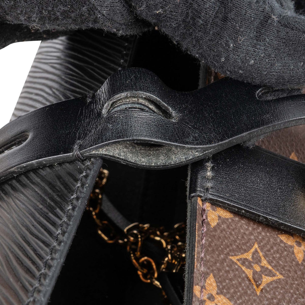Louis Vuitton Monogram Canvas & Noir Epi Leather Glasses Case Crossbody Bag