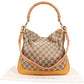 Gucci Monogram GG Canvas Bamboo Handle Shoulder Handbag