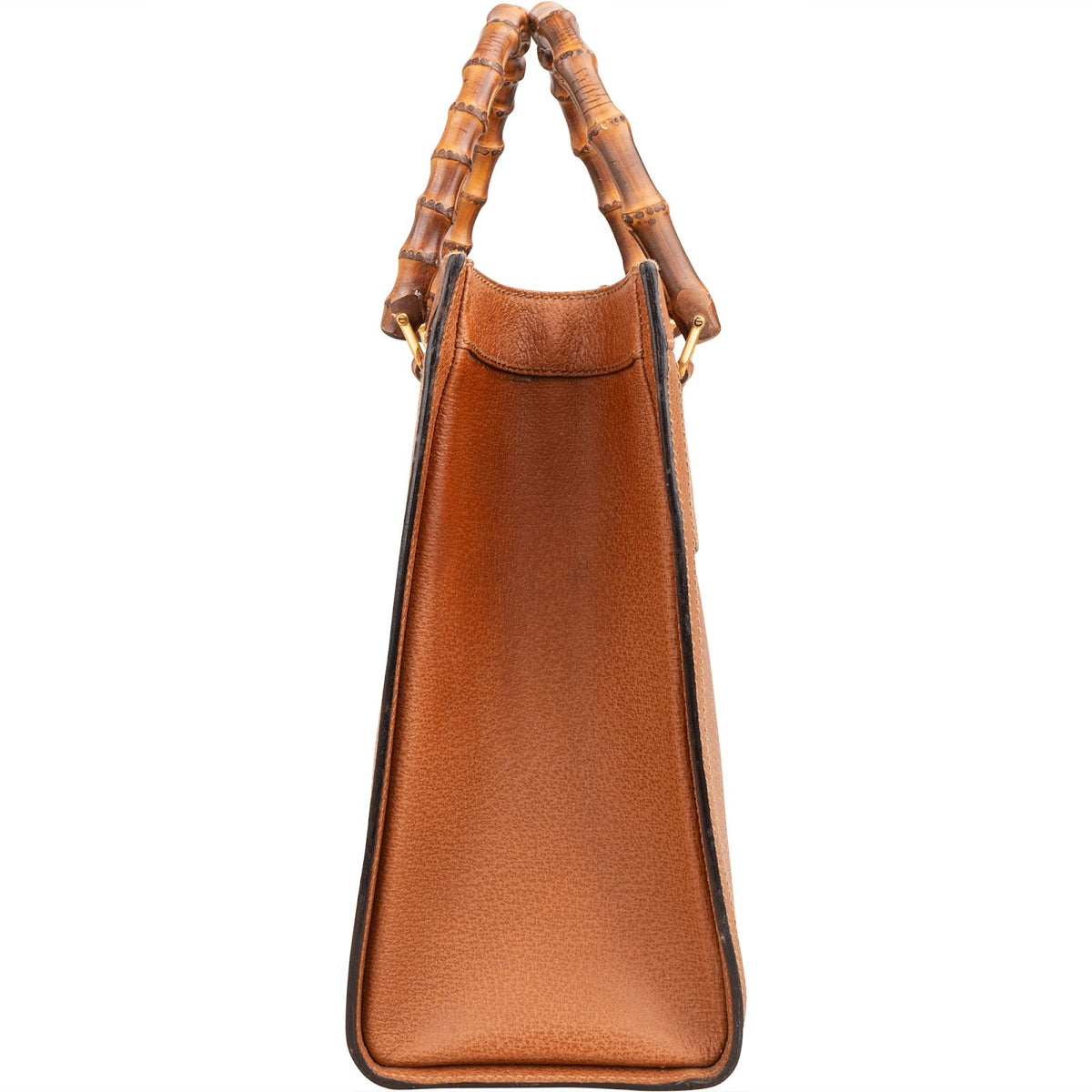 Gucci Grained Leather Large Bamboo 1967 Tote Handbag