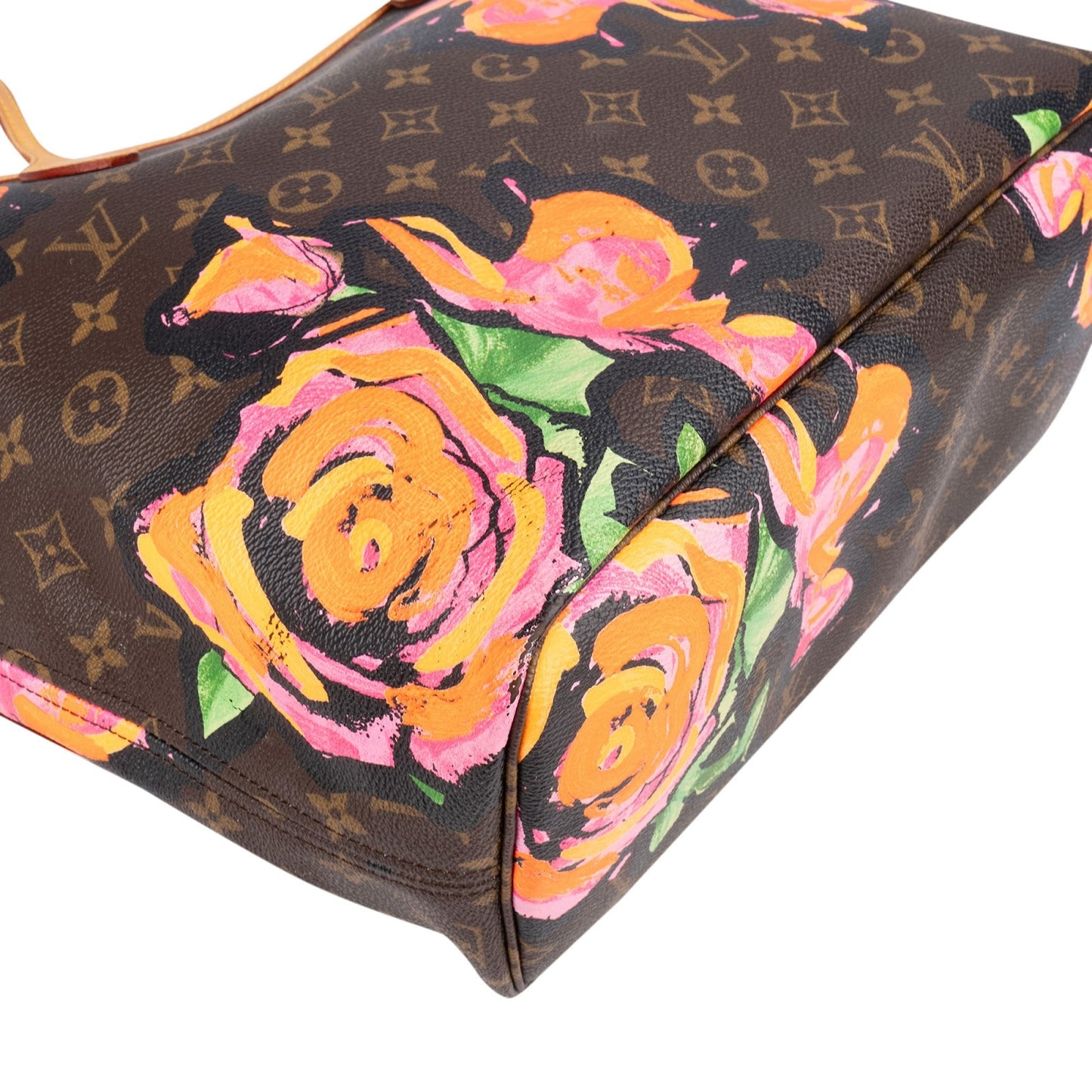 Louis Vuitton Limited Monogram Roses Neverfull MM Shoulder Bag