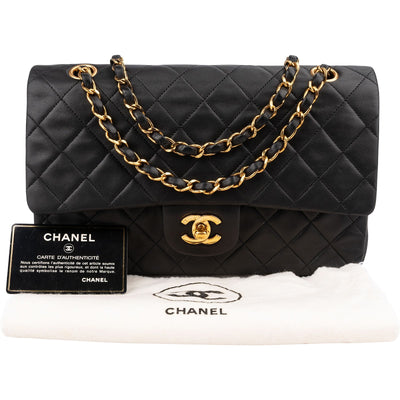Chanel Quilted Lambskin 24K Gold Medium Double Flap Shoulder Bag