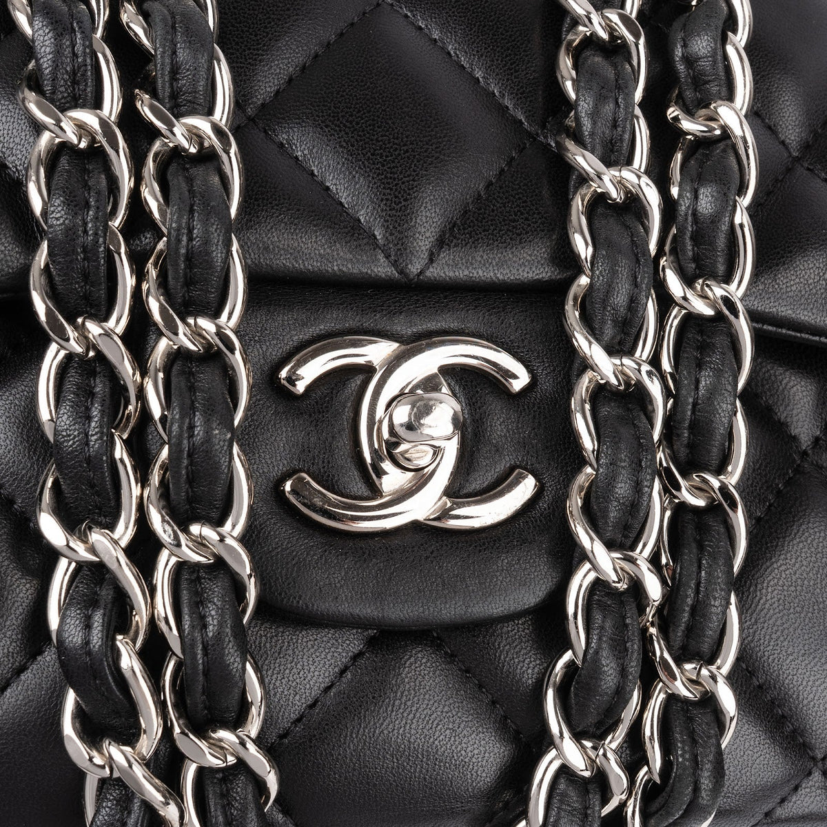 Chanel Jumbo Double Flap aus gestepptem Lammleder – Ansicht 9