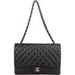 Chanel Quilted Lambskin Palladium Maxi Single Flap Crossbody Bag