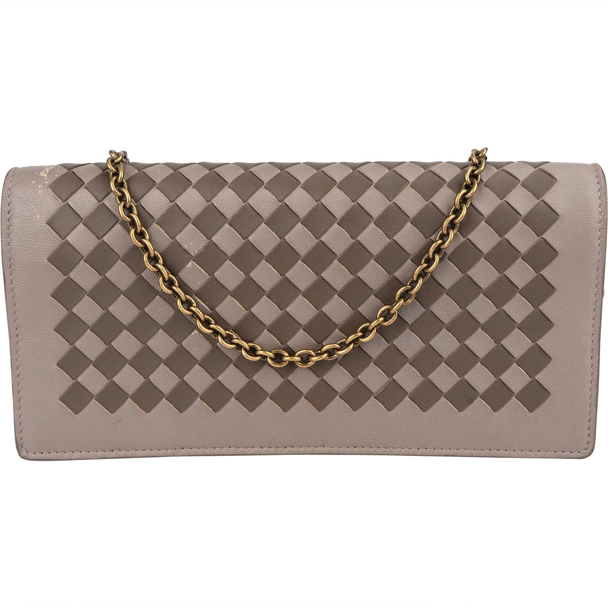 Bottega Veneta Intrecciato Leather Wallet On Chain Crossbody Bag