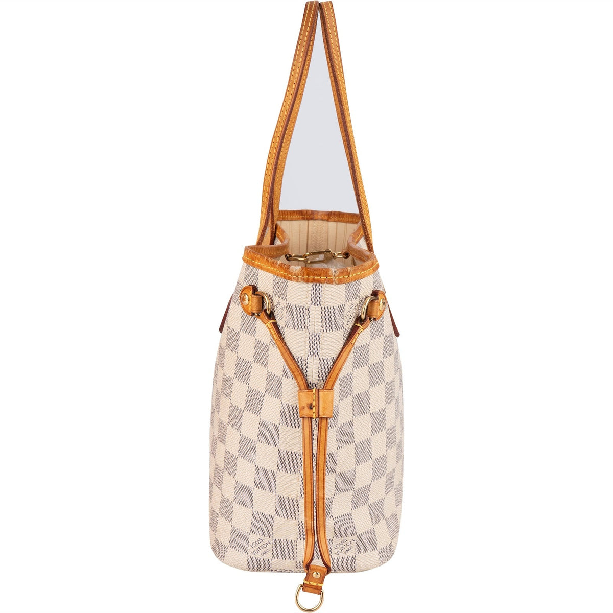 Louis Vuitton Monogram Damier Azur Canvas Neverfull PM Shoulder Bag