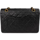 Chanel Quilted Lambskin Medium 24K Gold Double Flap Shoulder Bag