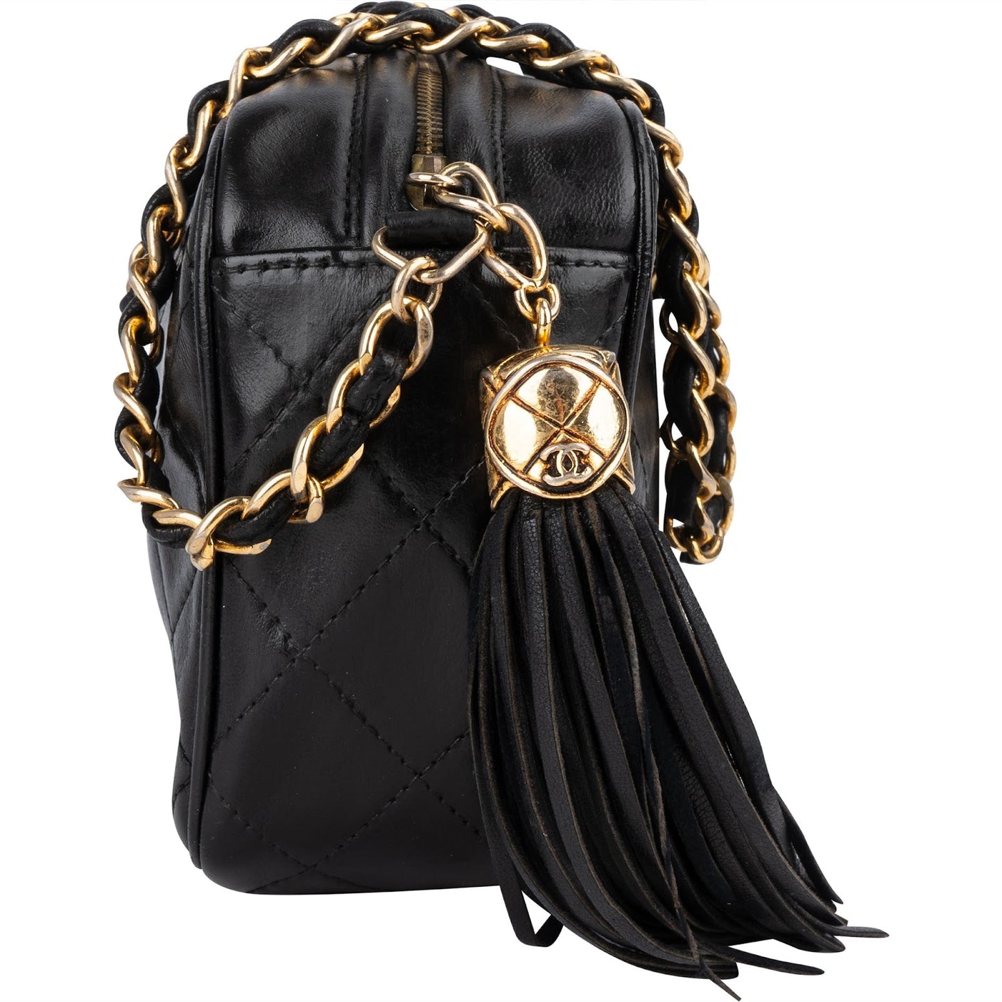 Chanel Quilted Lambskin CC Camera Crossbody Bag