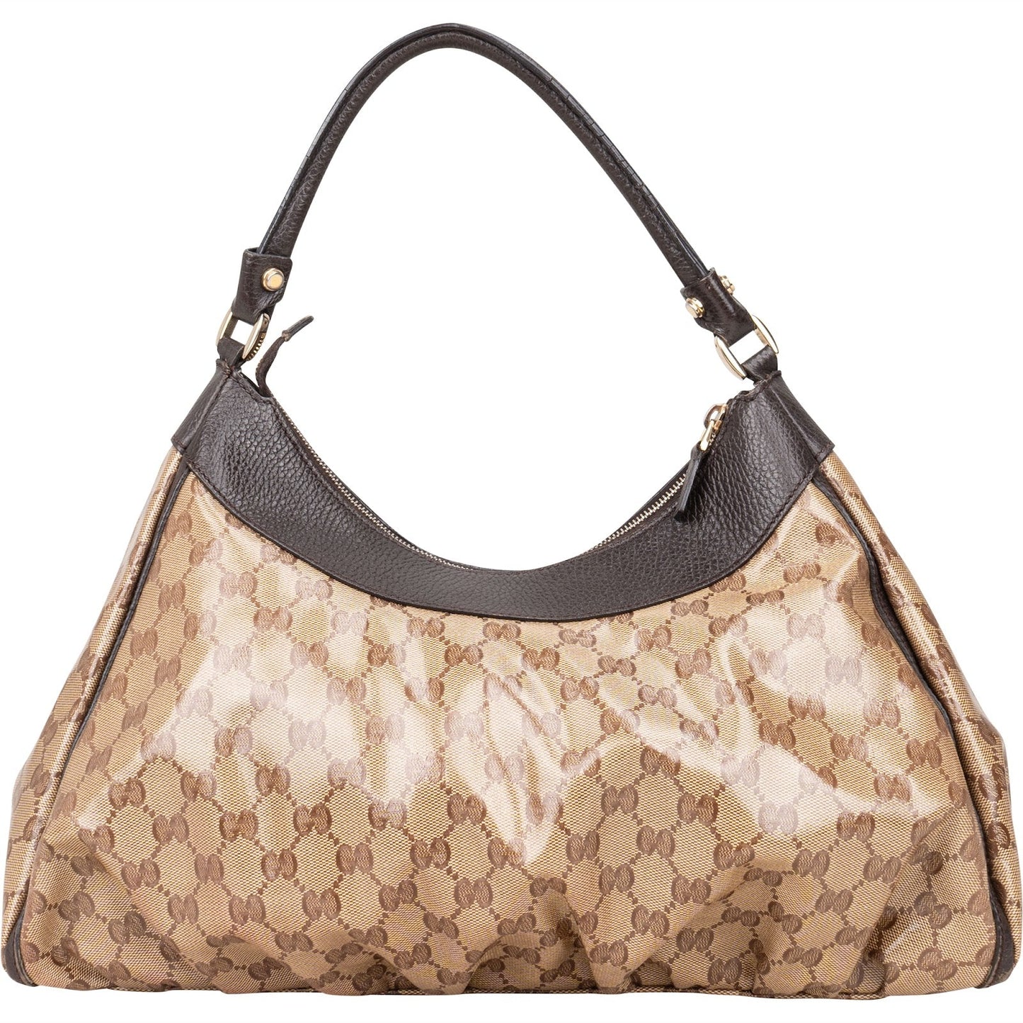 Gucci Monogram GG Patent Canvas Abbey Hobo Shoulder Bag