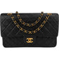 Chanel Quilted Lambskin 24K Gold Medium Double Flap Shoulder Bag
