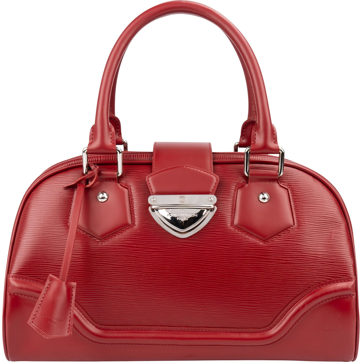 Louis Vuitton Montaigne GM aus rotem Epi-Leder – Vorderansicht