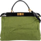 Fendi Limited Floral Embroidered Denim Peekaboo Handbag