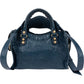 Balenciaga Blue Leather Mini City Handbag