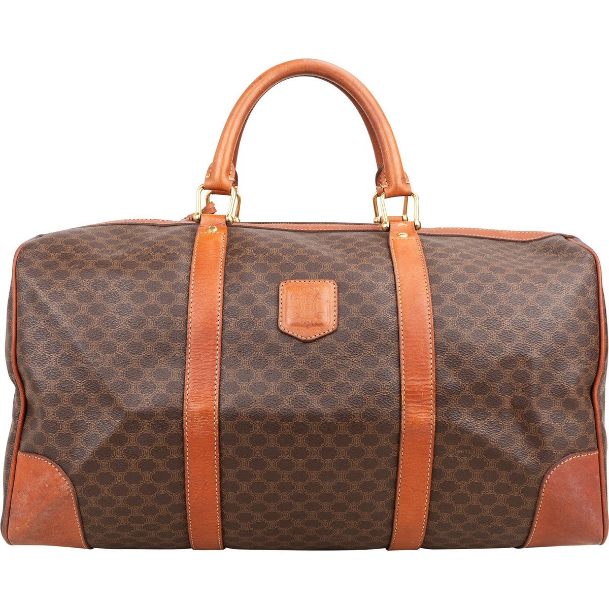 Celine Monogram Macadam Canvas Boston 45 Travel Bag