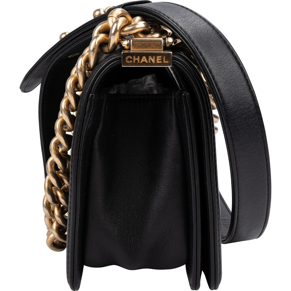 Chanel Quilted Calfskin Small Boy Single Flap Crossbody Bag