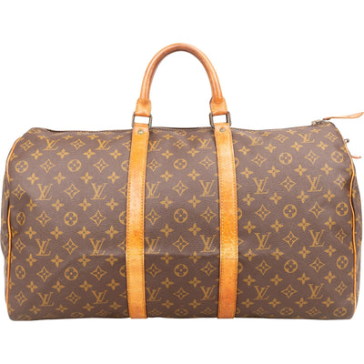 Louis Vuitton Monogram Canvas Keepall 50 Travel Bag