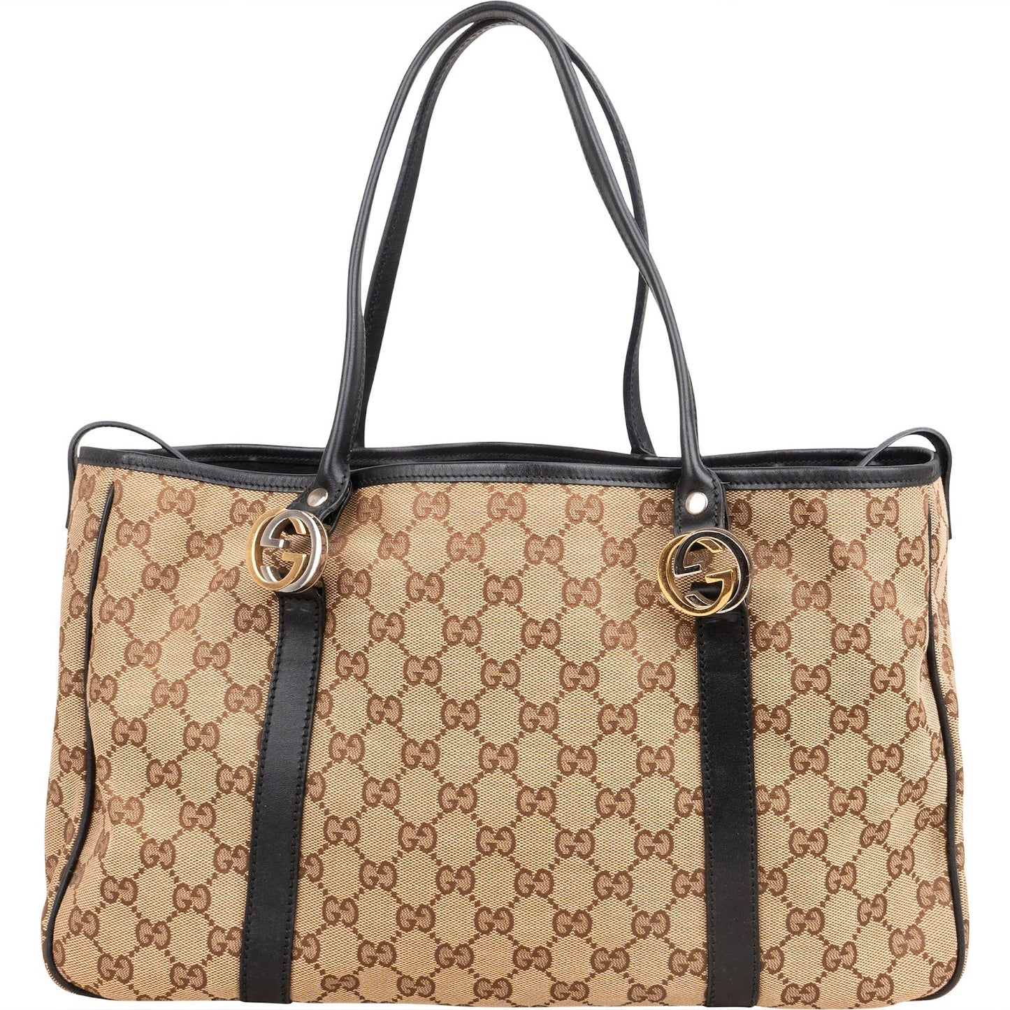 Gucci Monogram GG Canvas Twins Tote Shoulder Bag