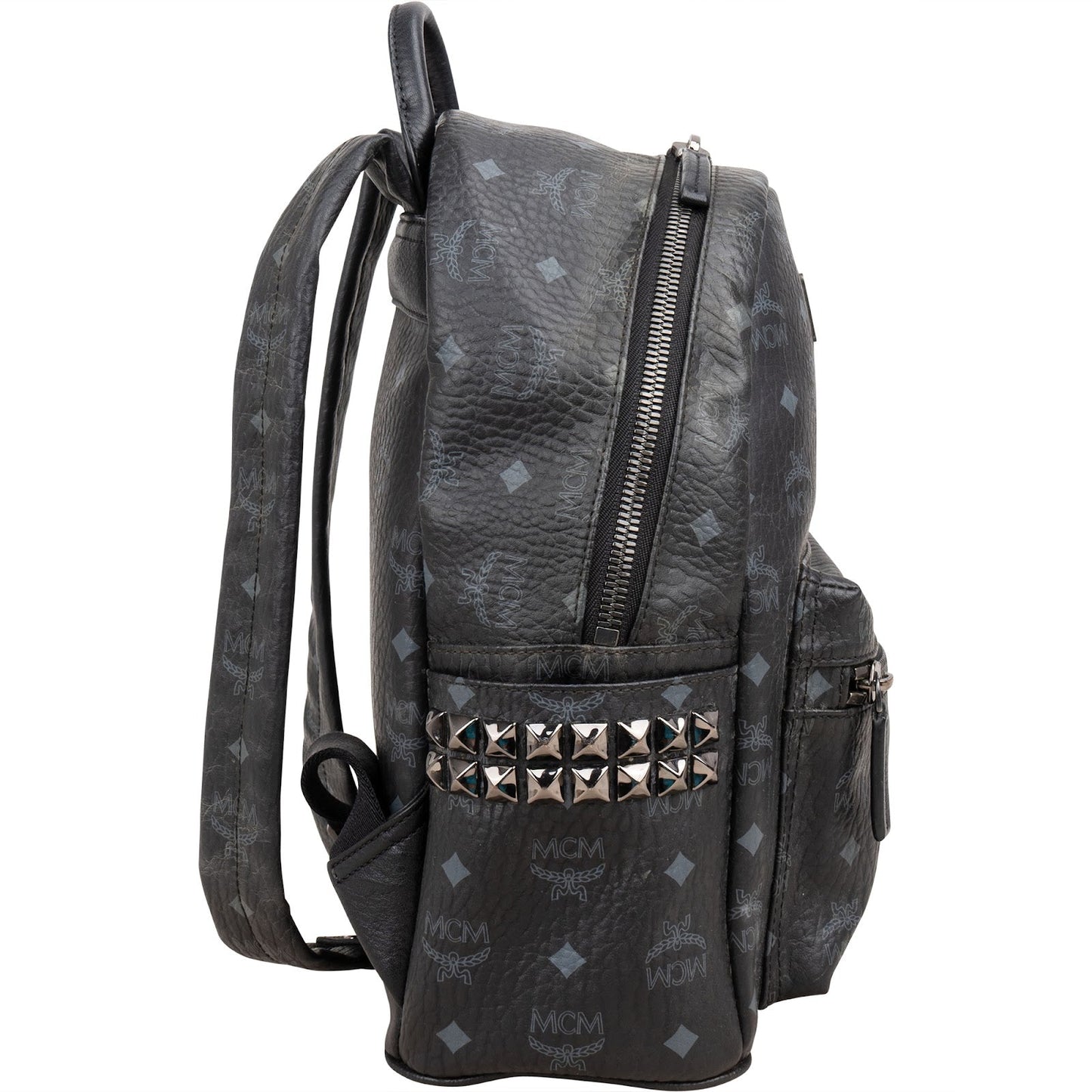 MCM Monogram Visetos Stark Side Studs Mini Backpack