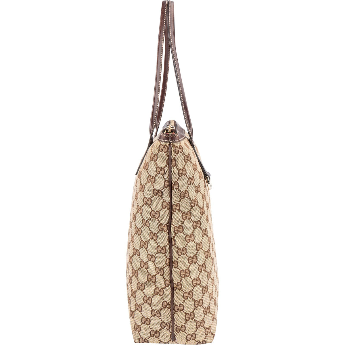 Gucci Monogram GG Canvas D-Ring Interlocking GG Tote Shoulder Bag