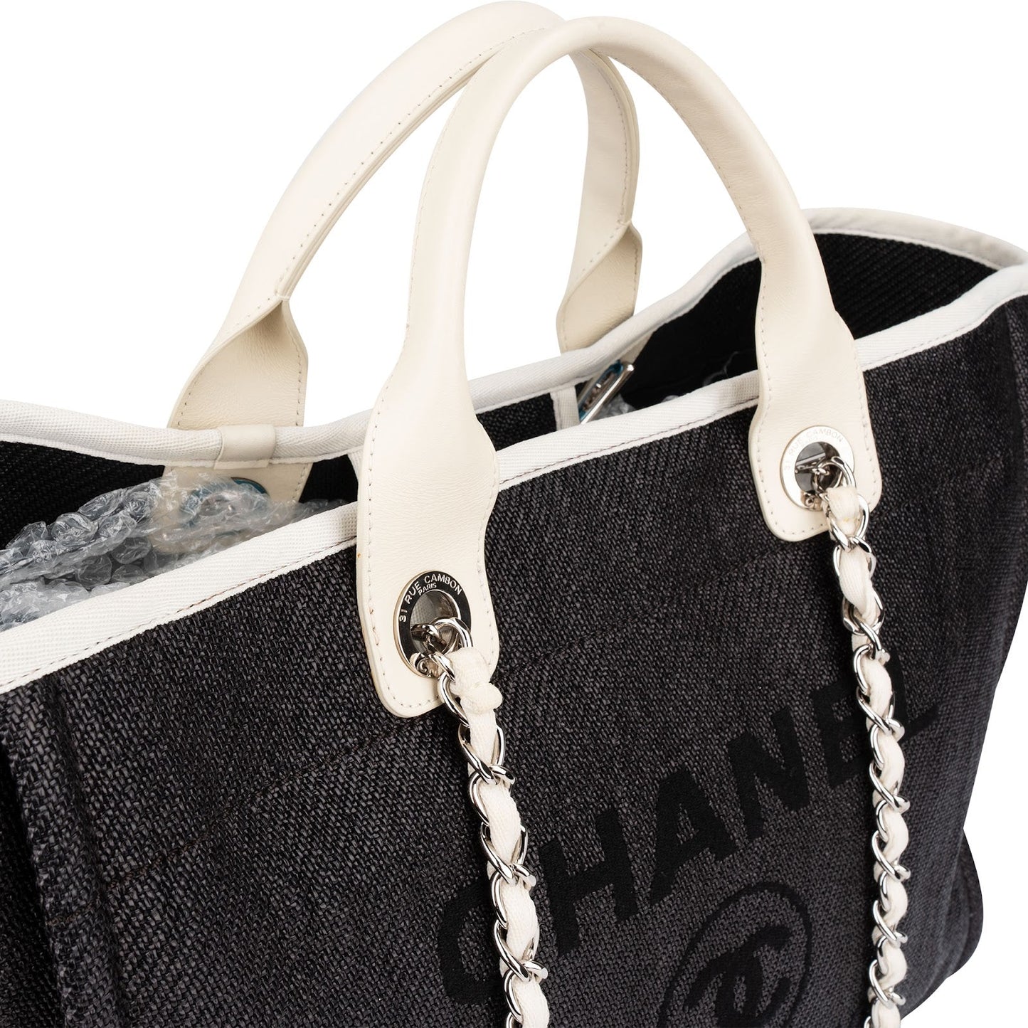 Chanel Denim Deauville Tote Shoulder Bag