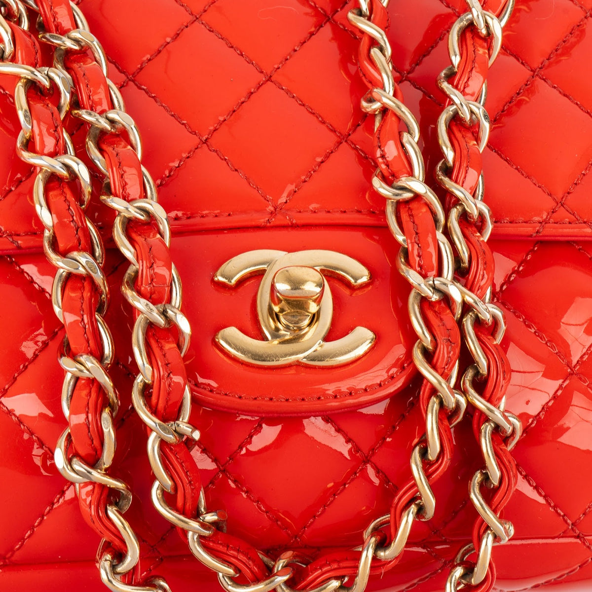 Chanel Lackleder Valentine Single Flap Umhängetasche, Bild 9 von 15